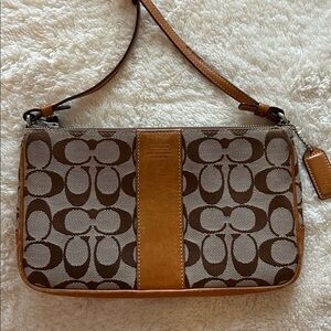 Vintage coach demi slim crossbody purse tan